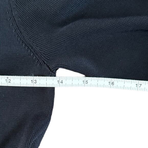 NWOT Steffen Schraut Black & Navy The Heritage Pleated Sweater Dress - Size 10 - Picture 12 of 13